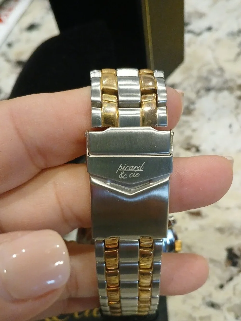 Men's Two-Tone Gold and Silver Chronograph Watch
